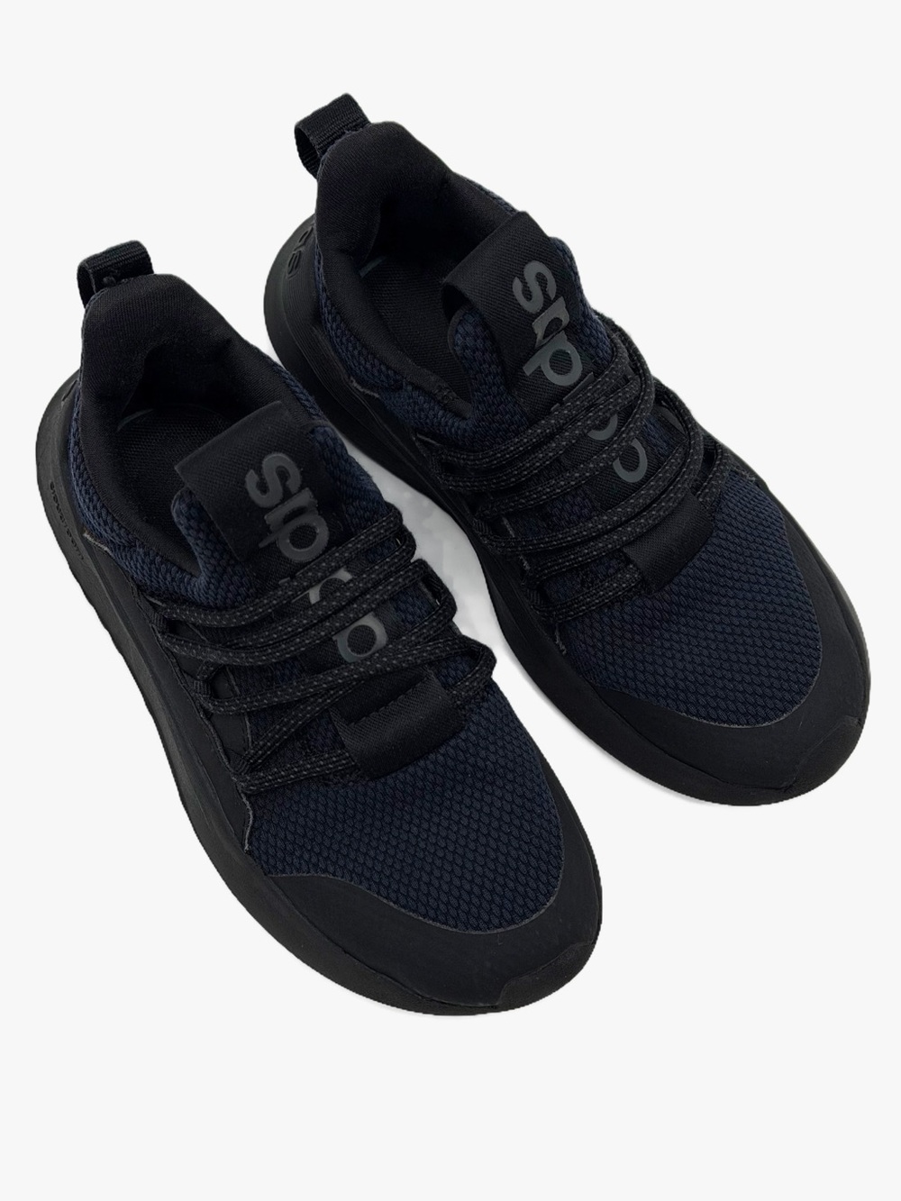 Adidas Lite Racer Adapt Cloudfoam Kids Sneakers Black & Navy Size 13K